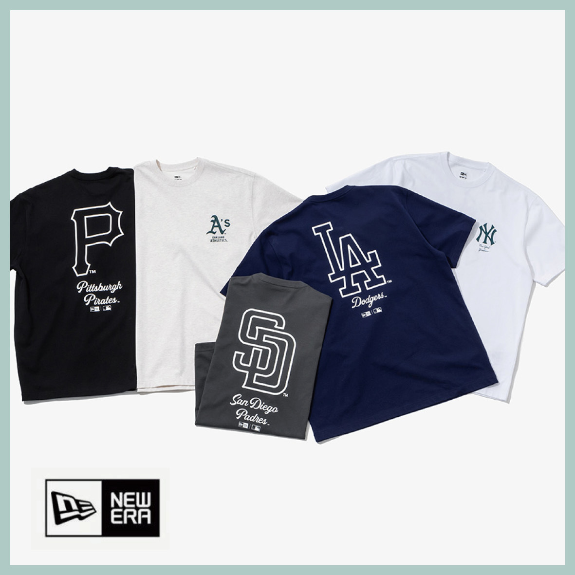 NEWERA☆ MLB LETTERING T-SHIRTS T 5種 送料無料