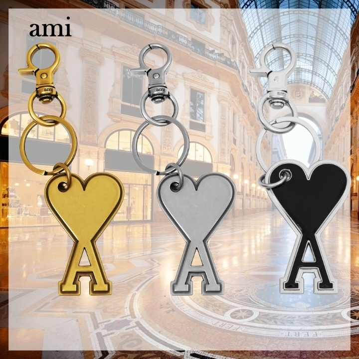 ami】カキーホルダー キーリング ハート 財布・小物
