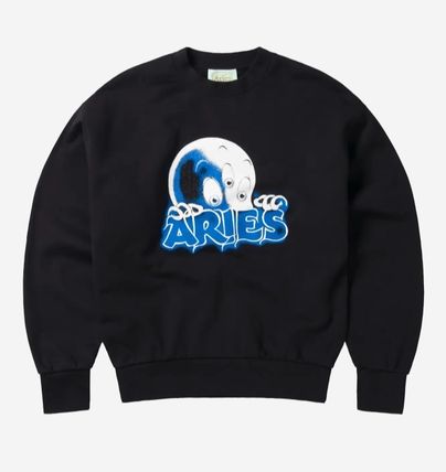 ARIES Sweatshirts Unisex Street Style Logo Sweatshirts