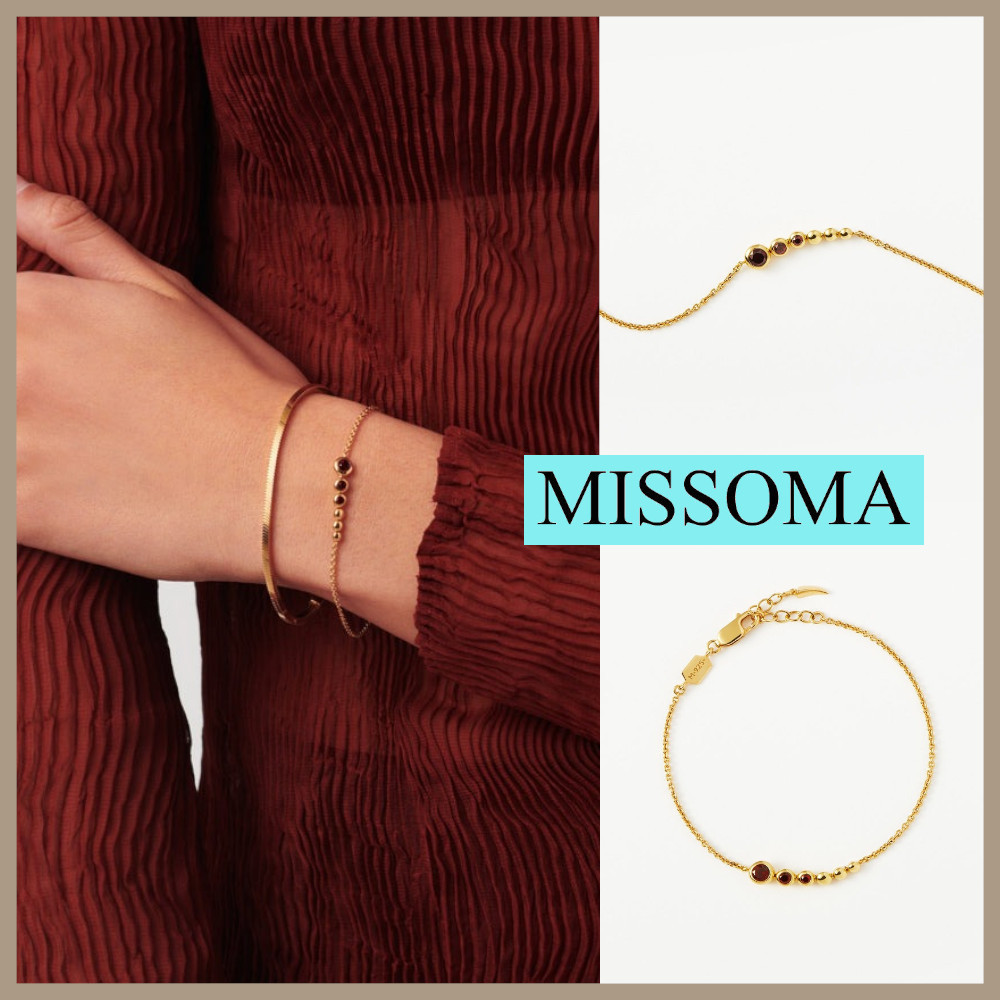 ★MISSOMA★ REVERSIBLE BEADED RED GARNET GEMSTONE BRACELET