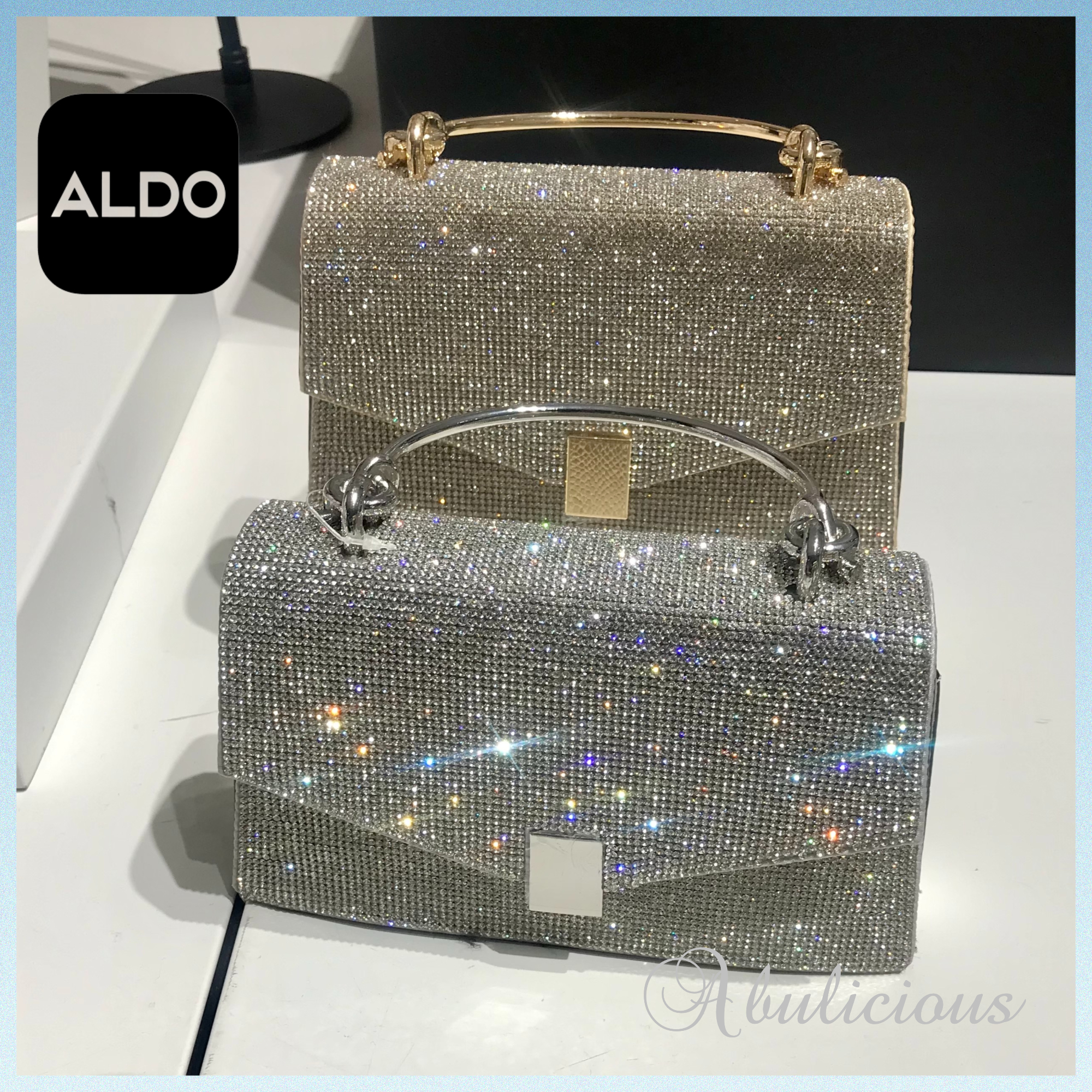ALDO☆ 輝くラインストーン・ショルダー・トップハンドルバッグ