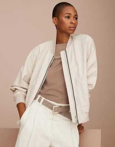 《送料無料》 BRUNELLO CUCINELLI nappa leather bomber jacket