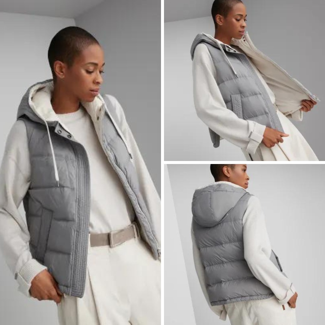 《送料無料》 BRUNELLO CUCINELLI sleeveless nylon downjacket