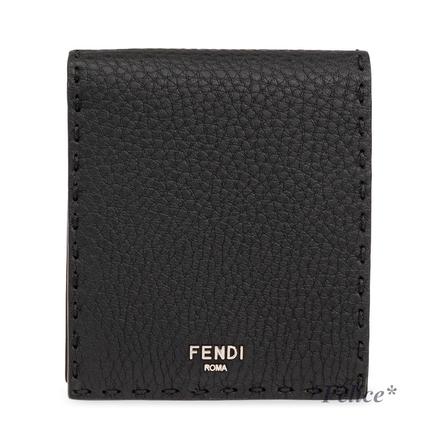 【FENDI】 セレリア レザー 二つ折り財布 関税/送料込