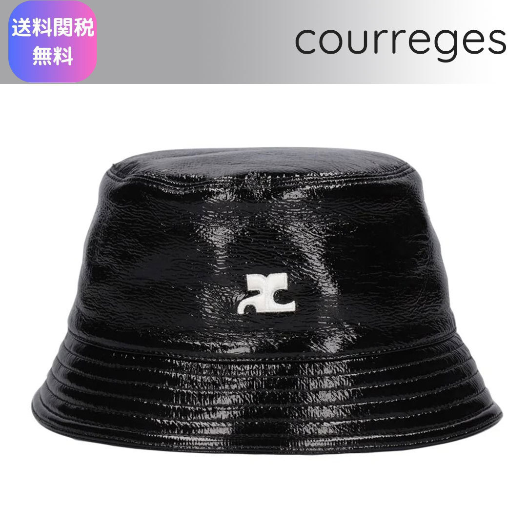 【Courreges】 シグネチャー ビニール製 バケットハット