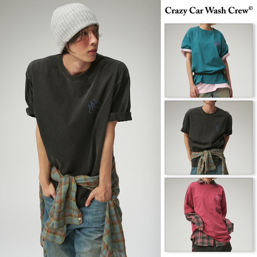 【Crazy Car Wash Crew】24SS★ PIGMENT LOGO T-SHIRTS