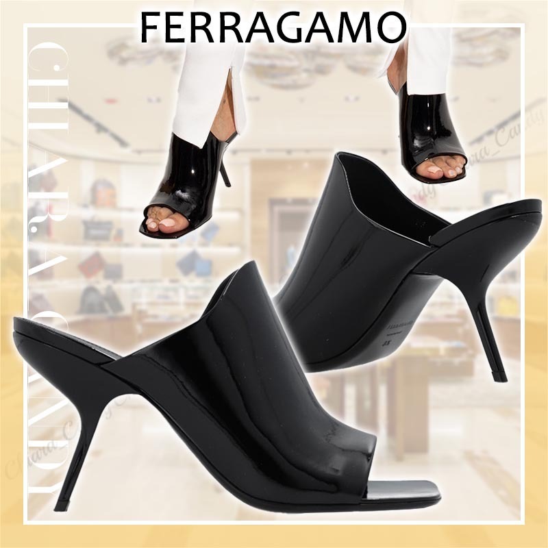 【23AW NEW】FERRAGAMO_woman / ERA パテントレザー ミュール
