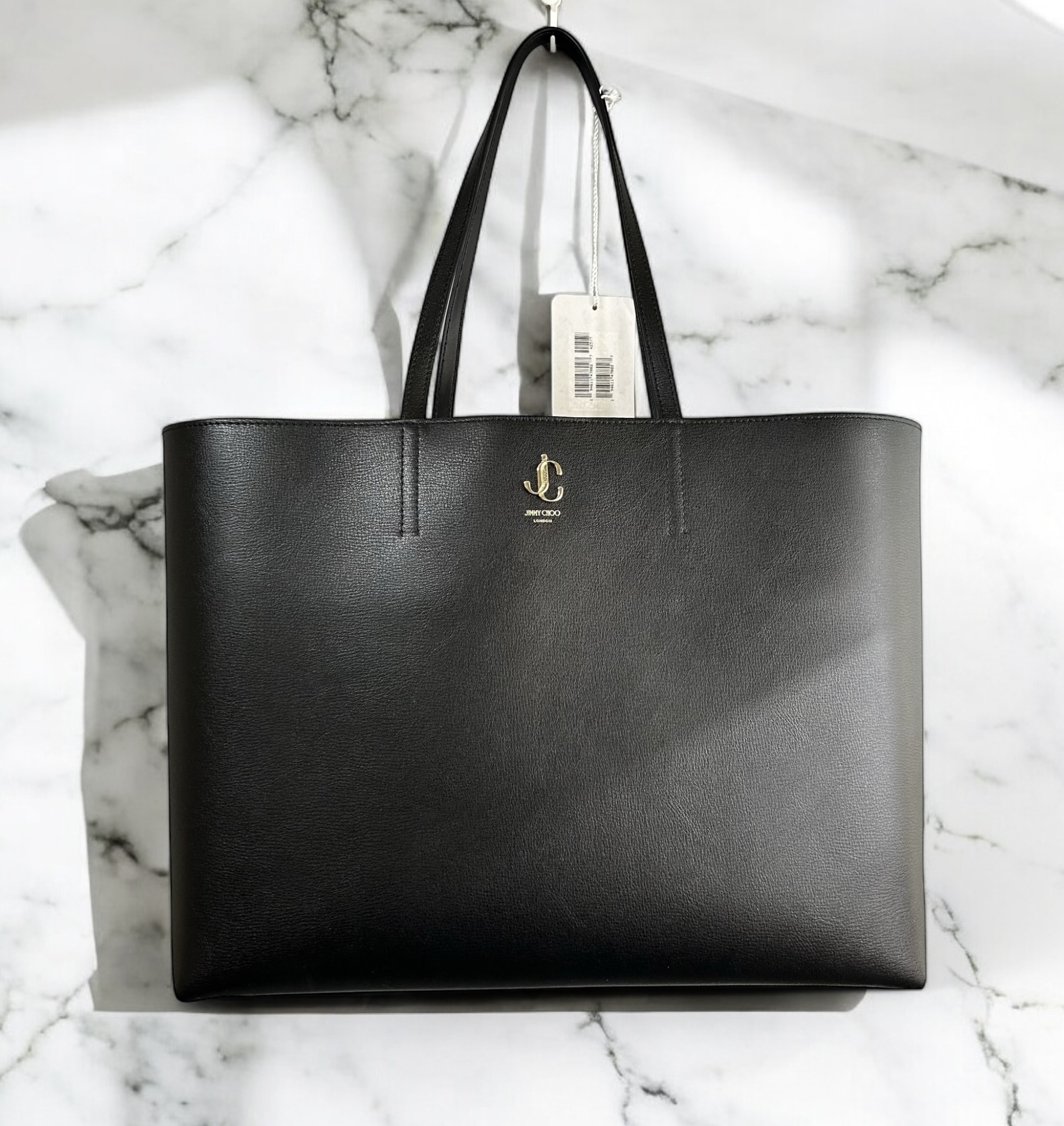 一点のみ！通勤に◎＜JIMMY CHOO＞レザートートバッグ/ブラック