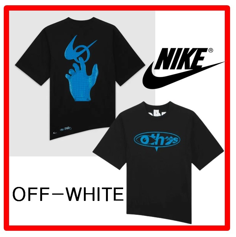★【NIKE】★NIKE OFF-WHITE X NIKE MEN'S T-SHIRT★BLACK★