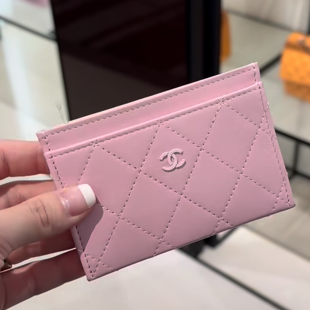 【ポケットにすっぽり♪】CHANEL カードケース オールピンク