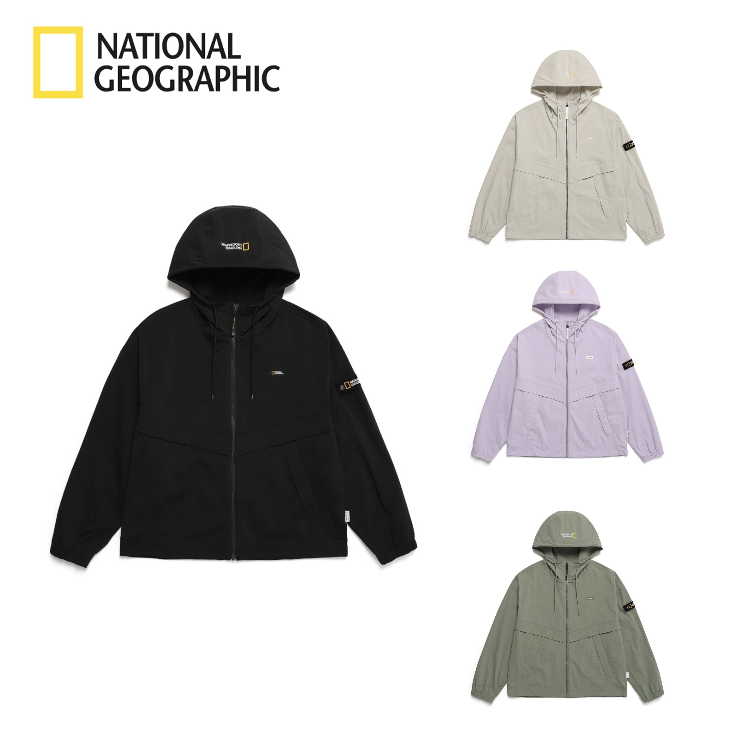[ナショナルジオ] W CYGNUS WOVEN STRETCH WINDBREAKER