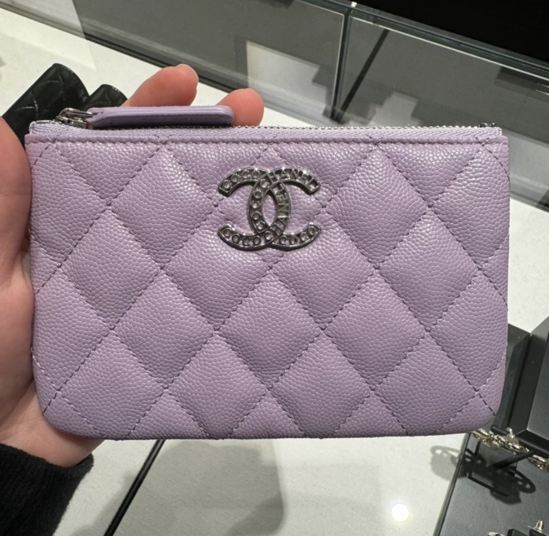 可愛い♡【CHANEL】24P ミニポーチ キャビアスキン