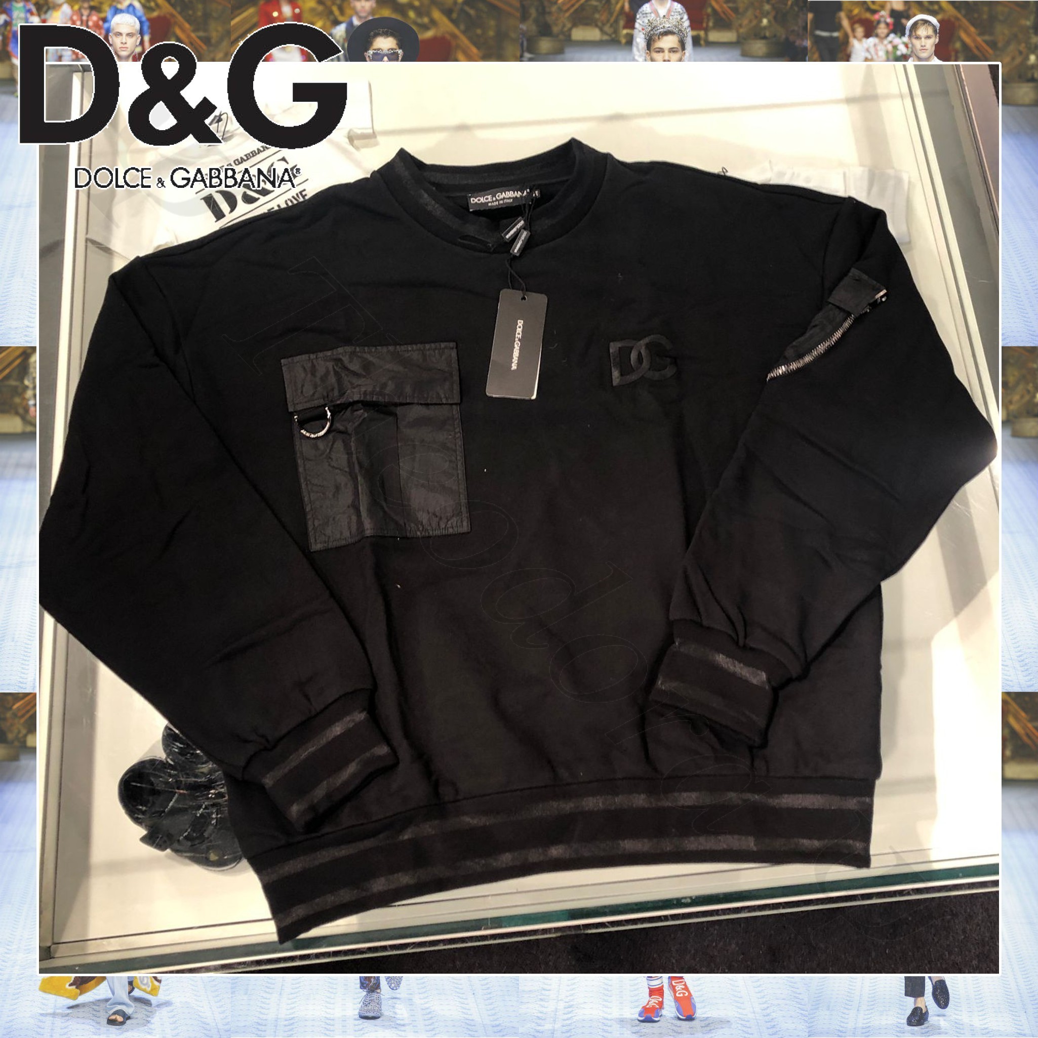Dolce & Gabbana DGロゴ フラップポケット スウェットシャツ