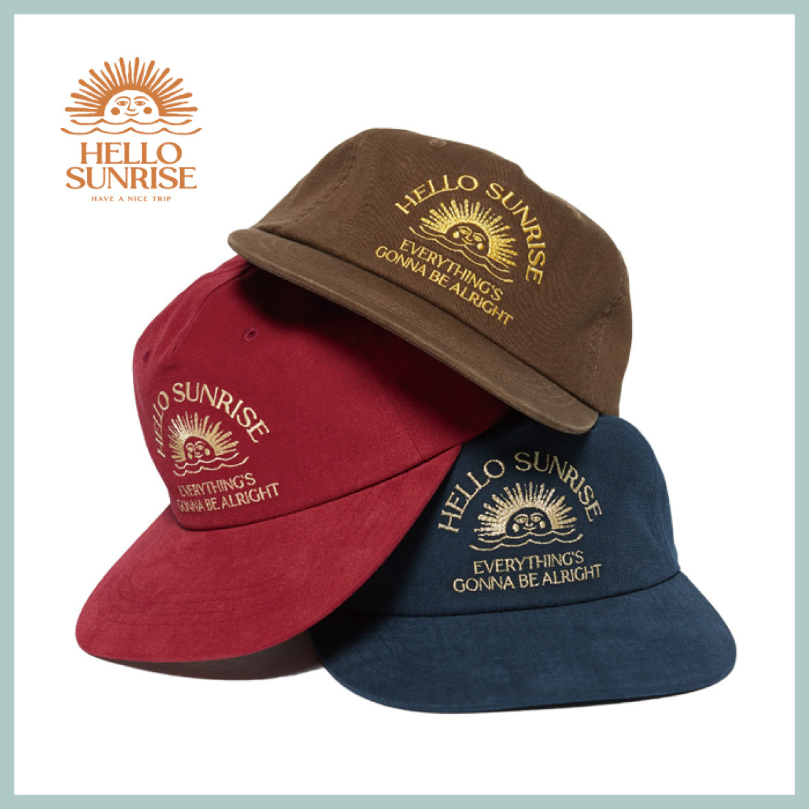 ★Hello Sunrise★ HS Arch Logo 5Panel Cap 関税送料込