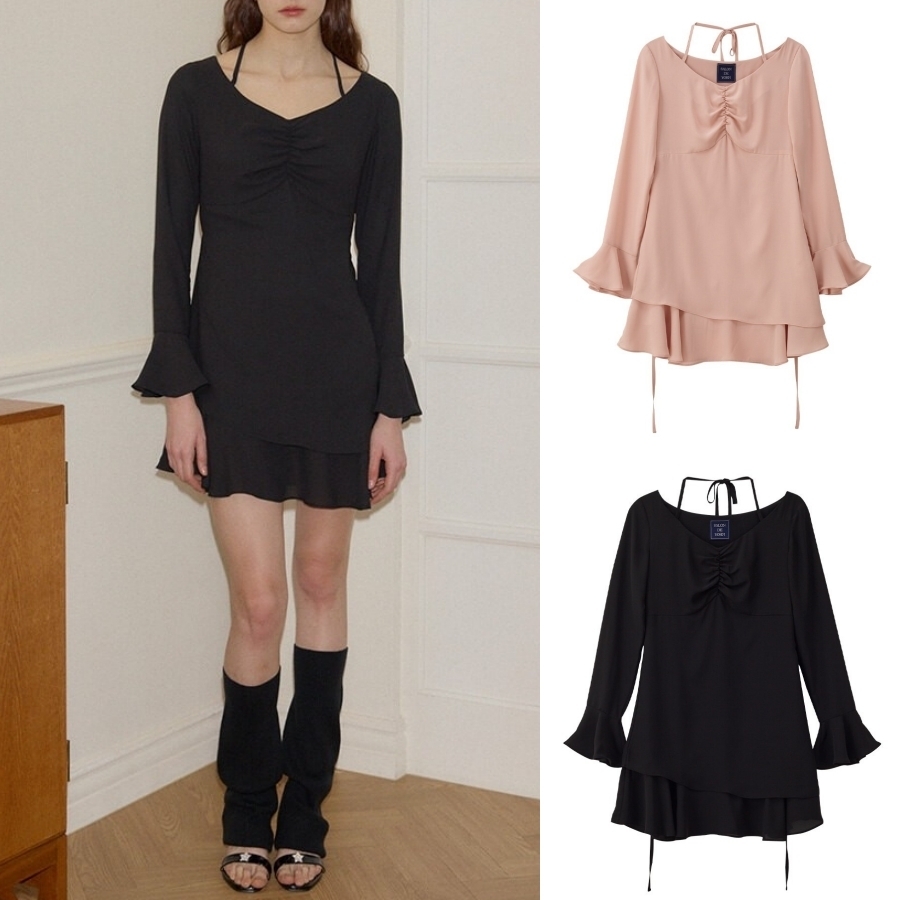 SALON DE YOHN☆Ballet Mini Dress_2color★韓国人気★