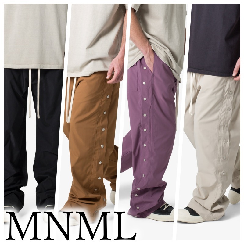 MNML サイド スナップ ナイロン パンツ4色☆関税込☆ パンツ
