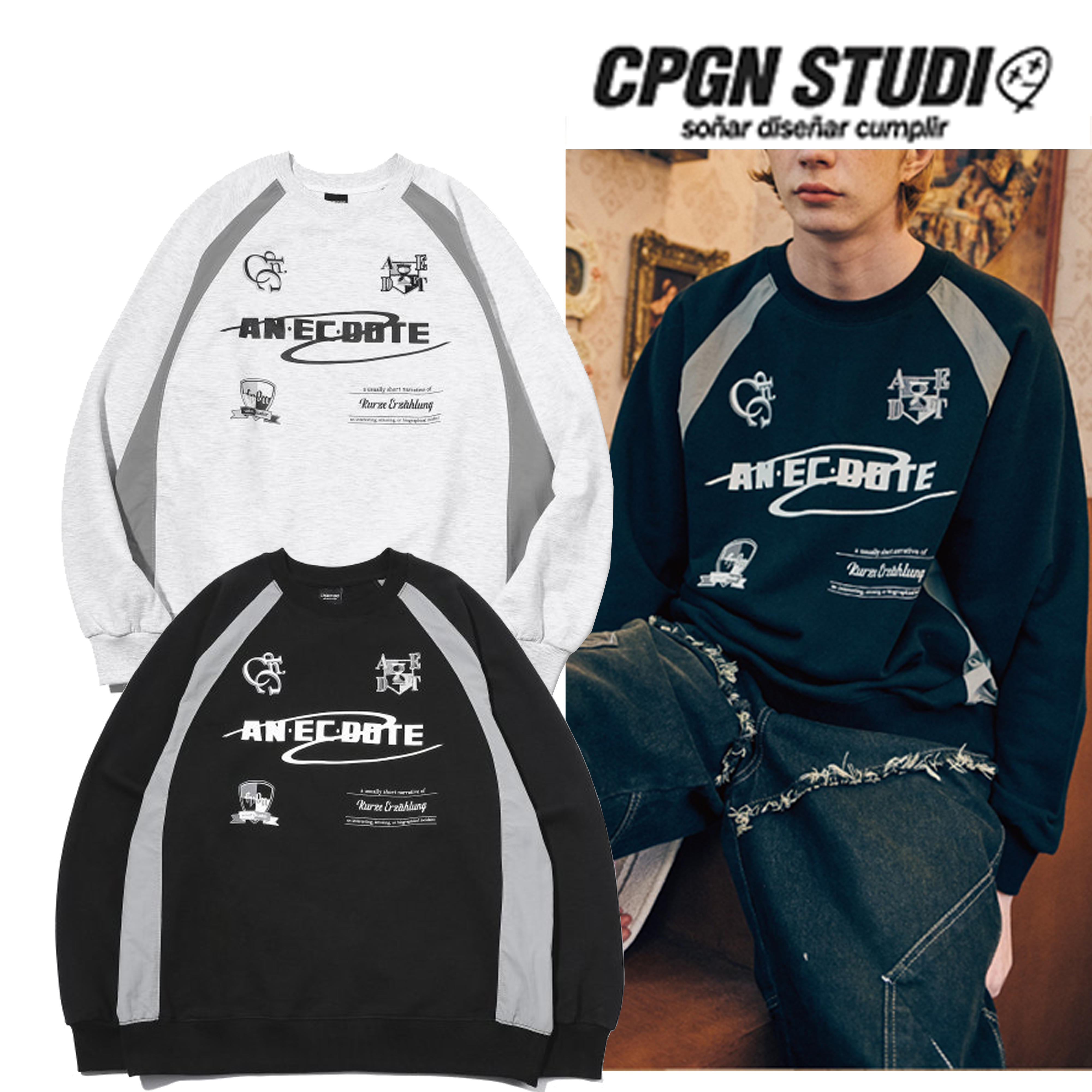 ★CPGN STUDIO★AN・EC・DOTE Reglan Sweatshirt★送料・関税込