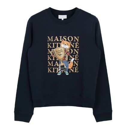 MAISON KITSUNE Sweatshirts Plain Logo Designers Sweatshirts