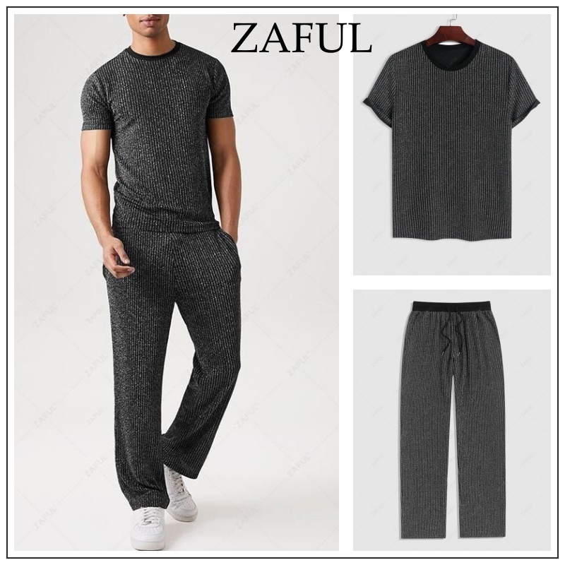 ZAFUL Tシャツ ストレートレッグパンツ 上下セット【送料込み】