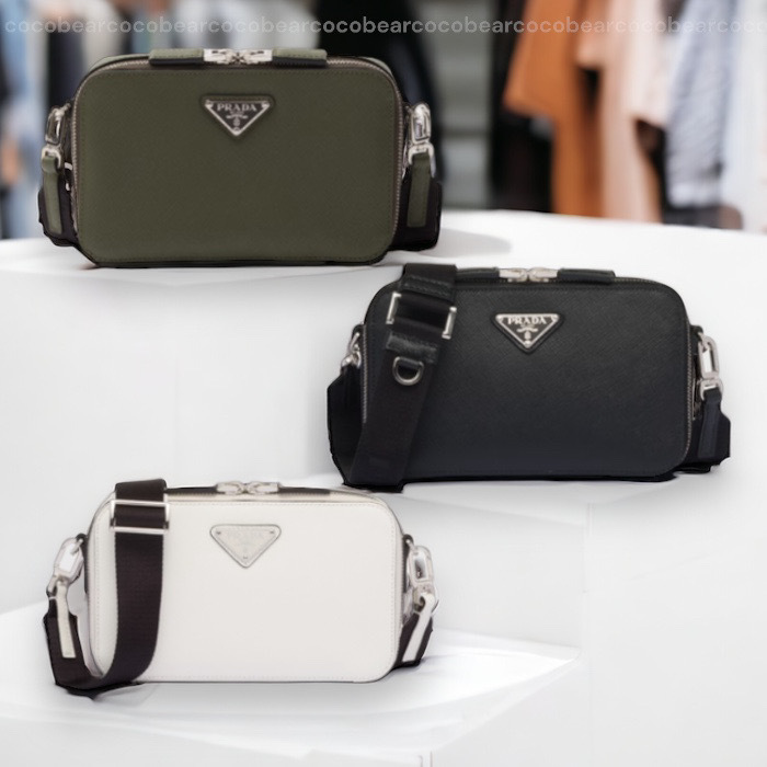 ☆PRADA☆プラダ ロゴ ブリック ショルダーバッグ サフィアーノ
