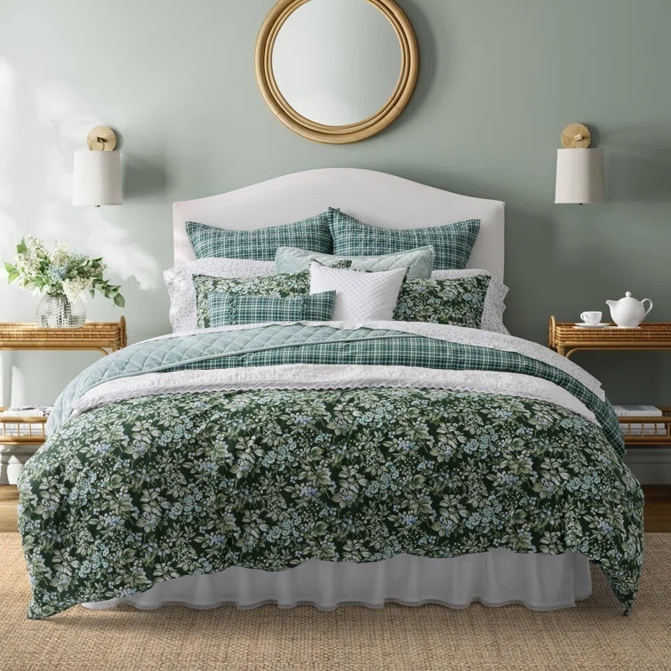 速達便★Laura Ashley★Bramble掛布団カバー5点セット シングル