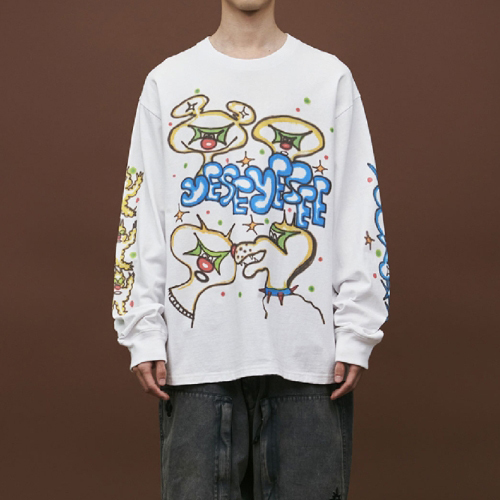 Tシャツ・カットソー YESEYESEE Tulrexx Air Brushed L/S 4KS516 YESEYESEE】24SS Tulrexx Air Brushed L/S Slate (YESEYESEE/T