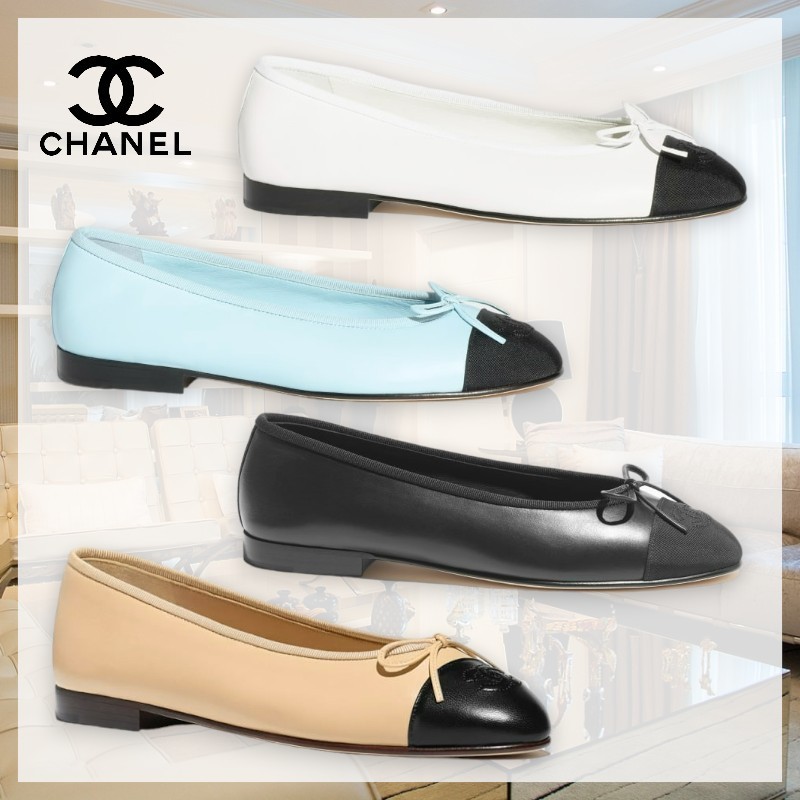 【柔らかく履きやすい！】CHANEL CCロゴ バレリーナ シューズ