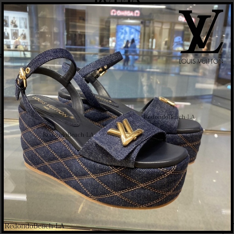 【可愛い王道デニム】★LOUIS VUITTON★Shake★サンダル