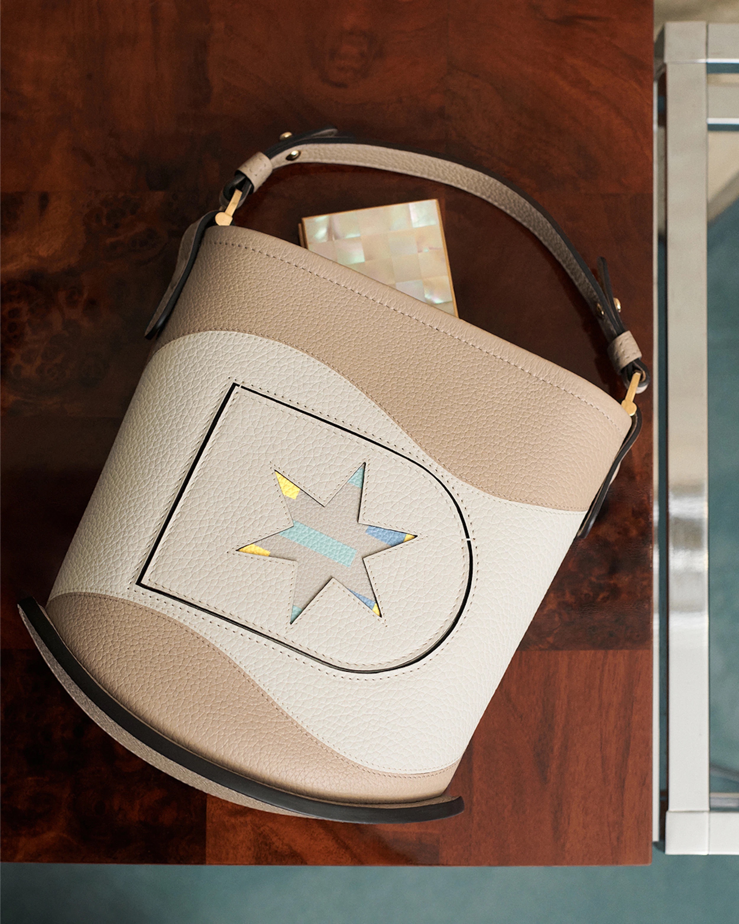 DELVAUX Mutualism/共生《Pin Mini Bucket Oriflamme》DHL 直営