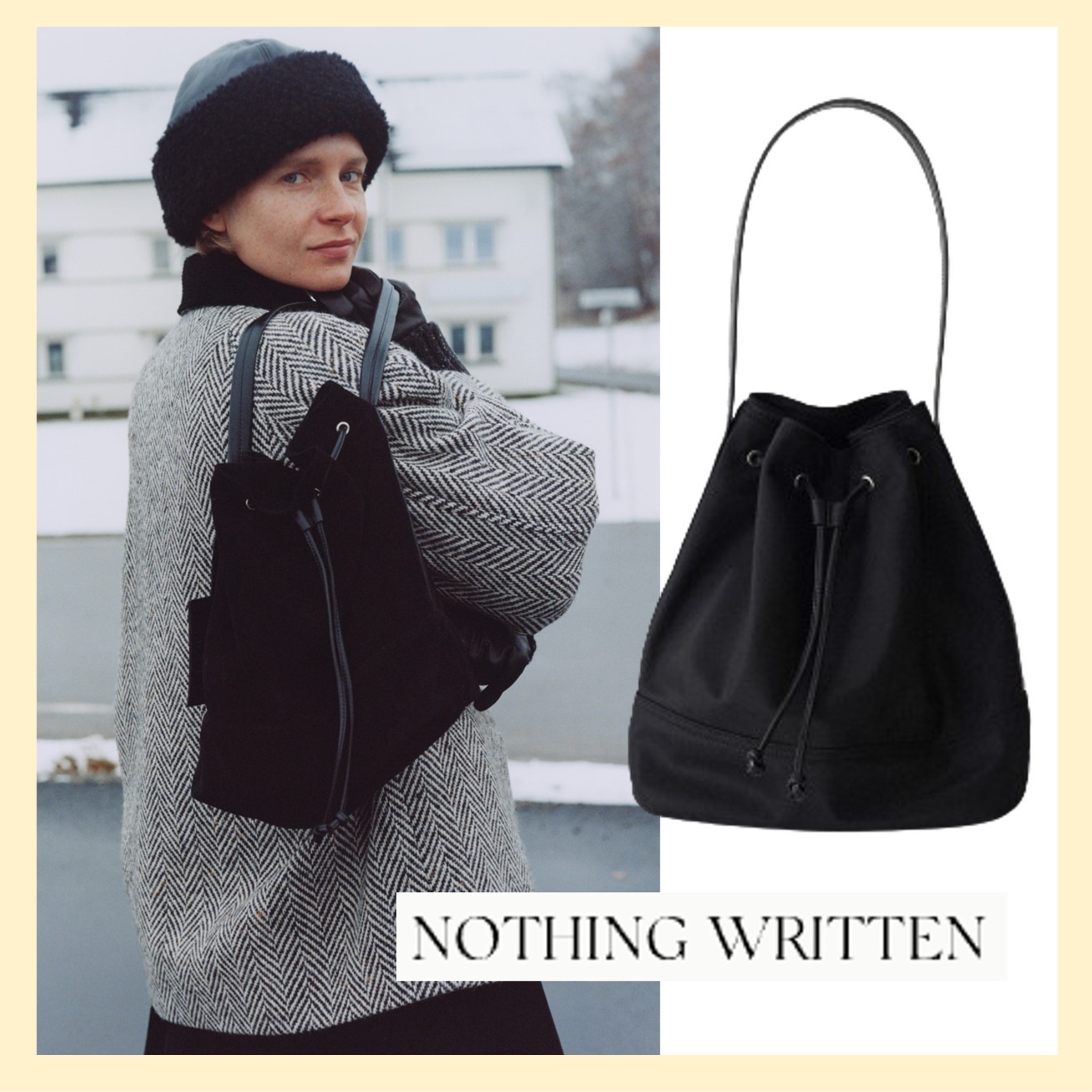 [ナッシングリトゥン] NOTHING WRITTENナイロン バケット バッグ