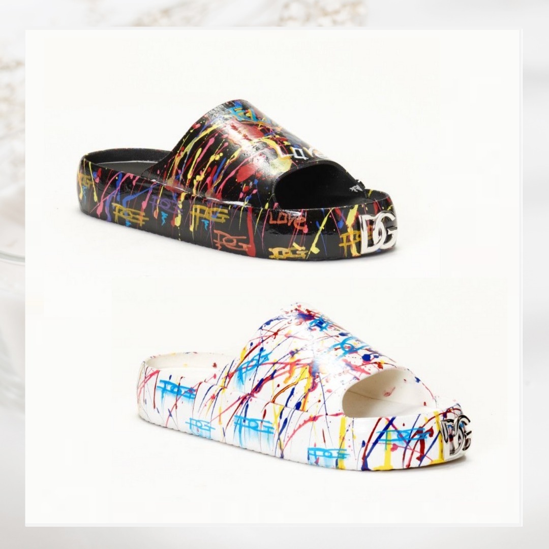 【D&G】Dolce & Gabbana ペイント プラットフォーム サンダル