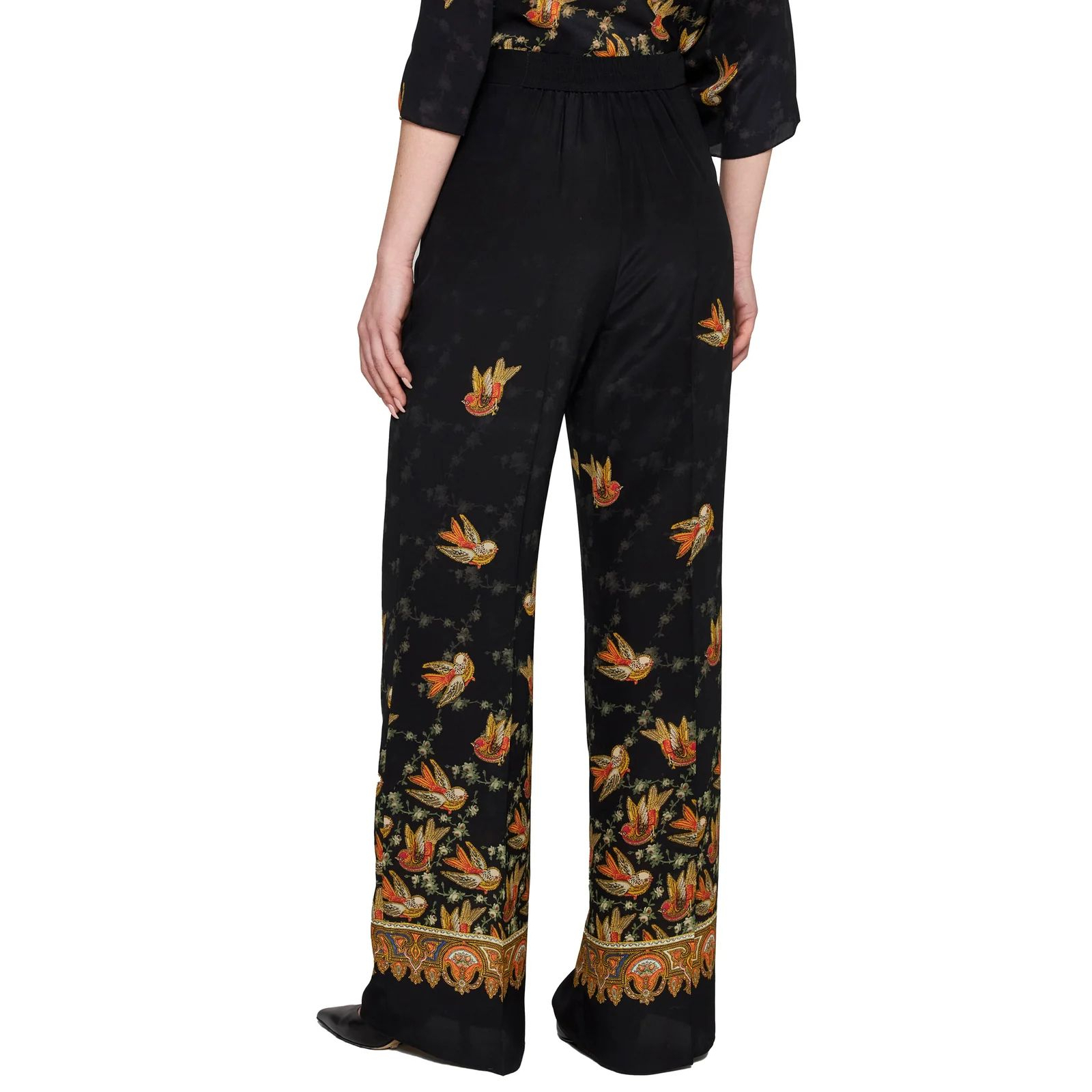 ETRO ペイズリー シルクストレートパンツ ブラック ETRO ペイズリー シルクストレートパンツ ブラック (ETRO/パンツ