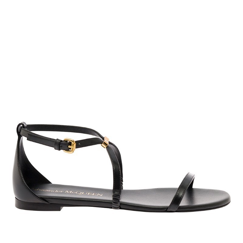 サンダル・ミュール alexander mcqueen SS24 FLAT SANDALS (787159 WIEX91088)
