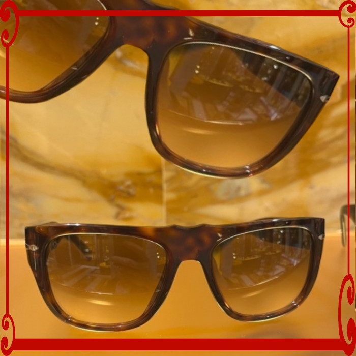 Dolce&Gabbana×PERSOL 限定コラボ サングラス 茶 ウェリントン
