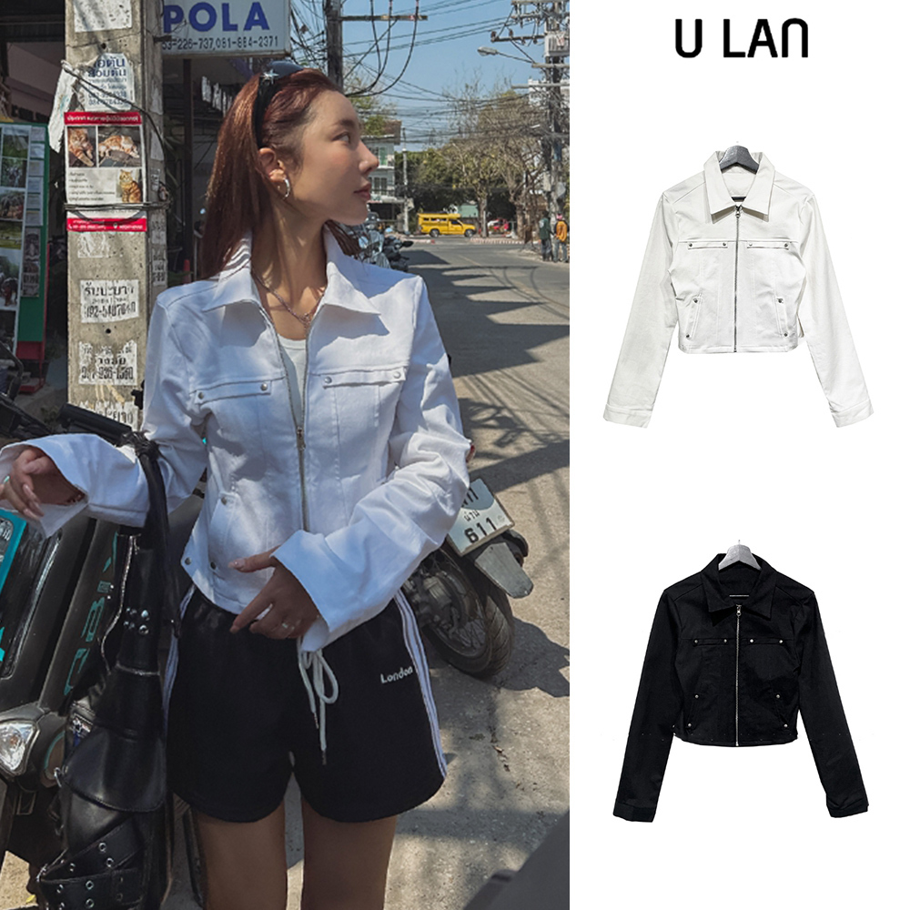 【U LAN】Serody Slim Cotton Jacket