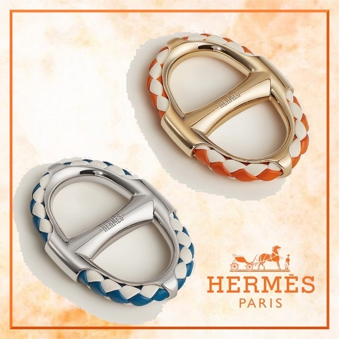 スカーフアレンジ Hermes Chaine d'Ancre Tresseeスカーフリング