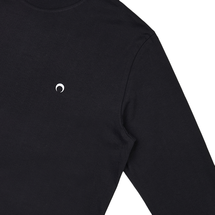 《MARINE SERRE》 MOON ロゴ 刺繍 Tシャツ