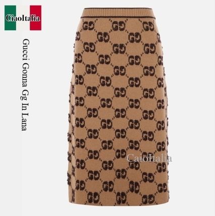 GUCCI More Skirts GG wool bouclé jacquard skirt