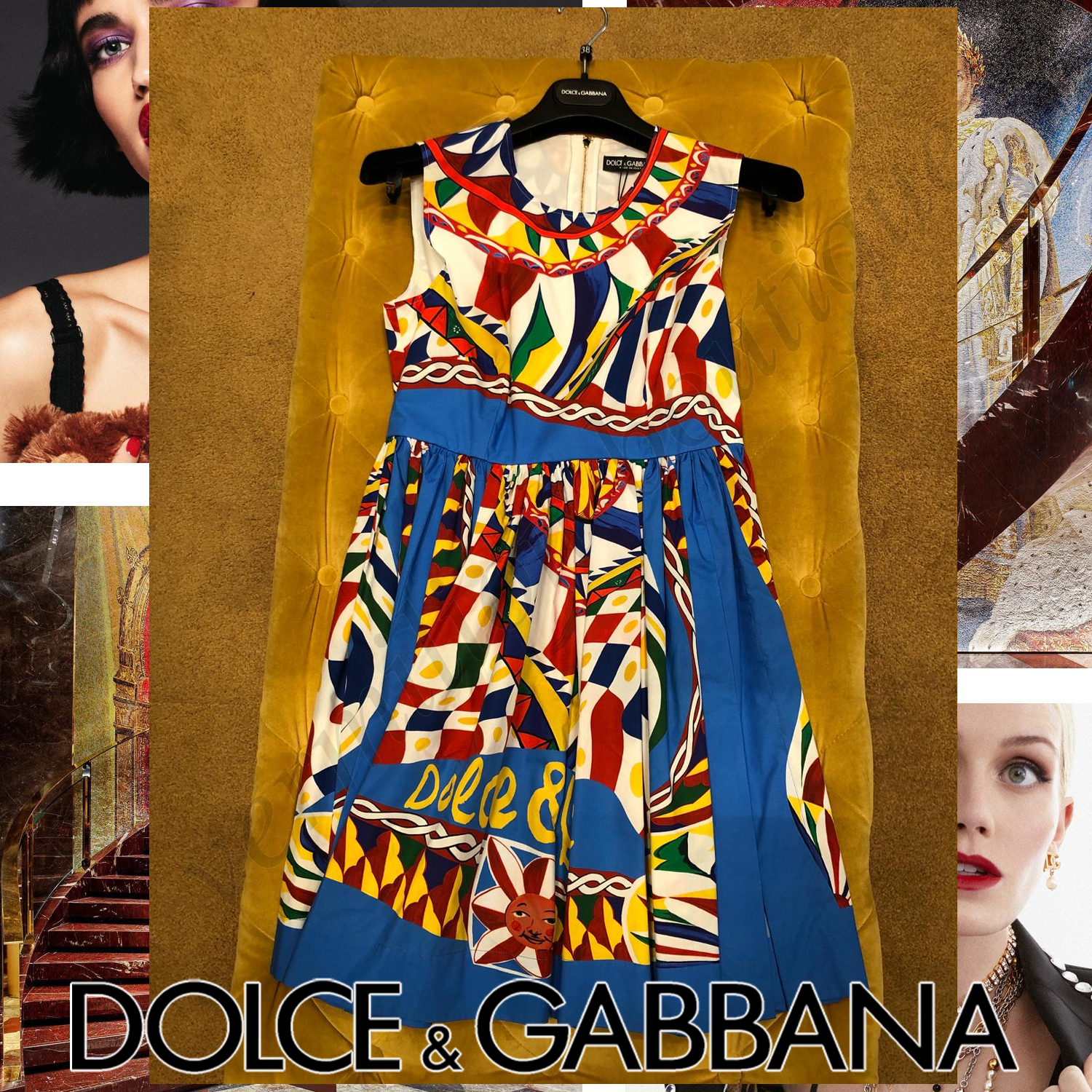 Dolce & Gabbana プリント ミニワンピース マルチカラー