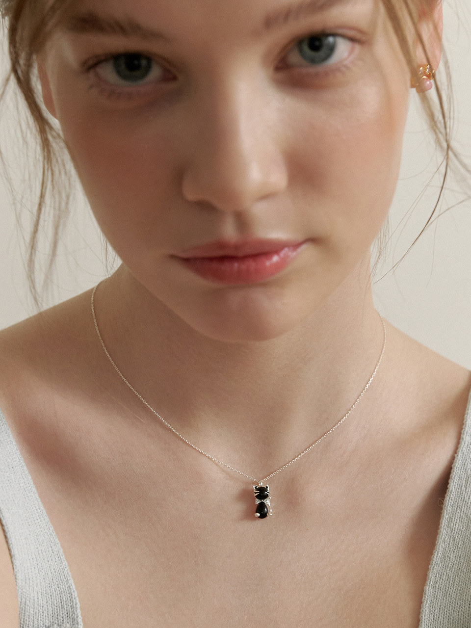 【TATIANA】(Silver925) Charlotte Necklace 韓国発 ネックレス TATIANA】Ribbon Candy Pearl Necklace 韓国発 ネックレス