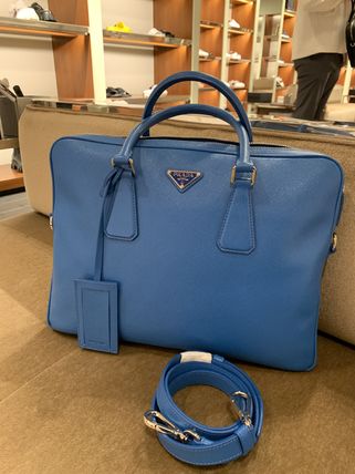 ブルー(青)系 PRADA(プラダ) ビジネスバッグ・アタッシュケース ブルー(青)系 PRADA(プラダ) ビジネスバッグ・アタッシュケース