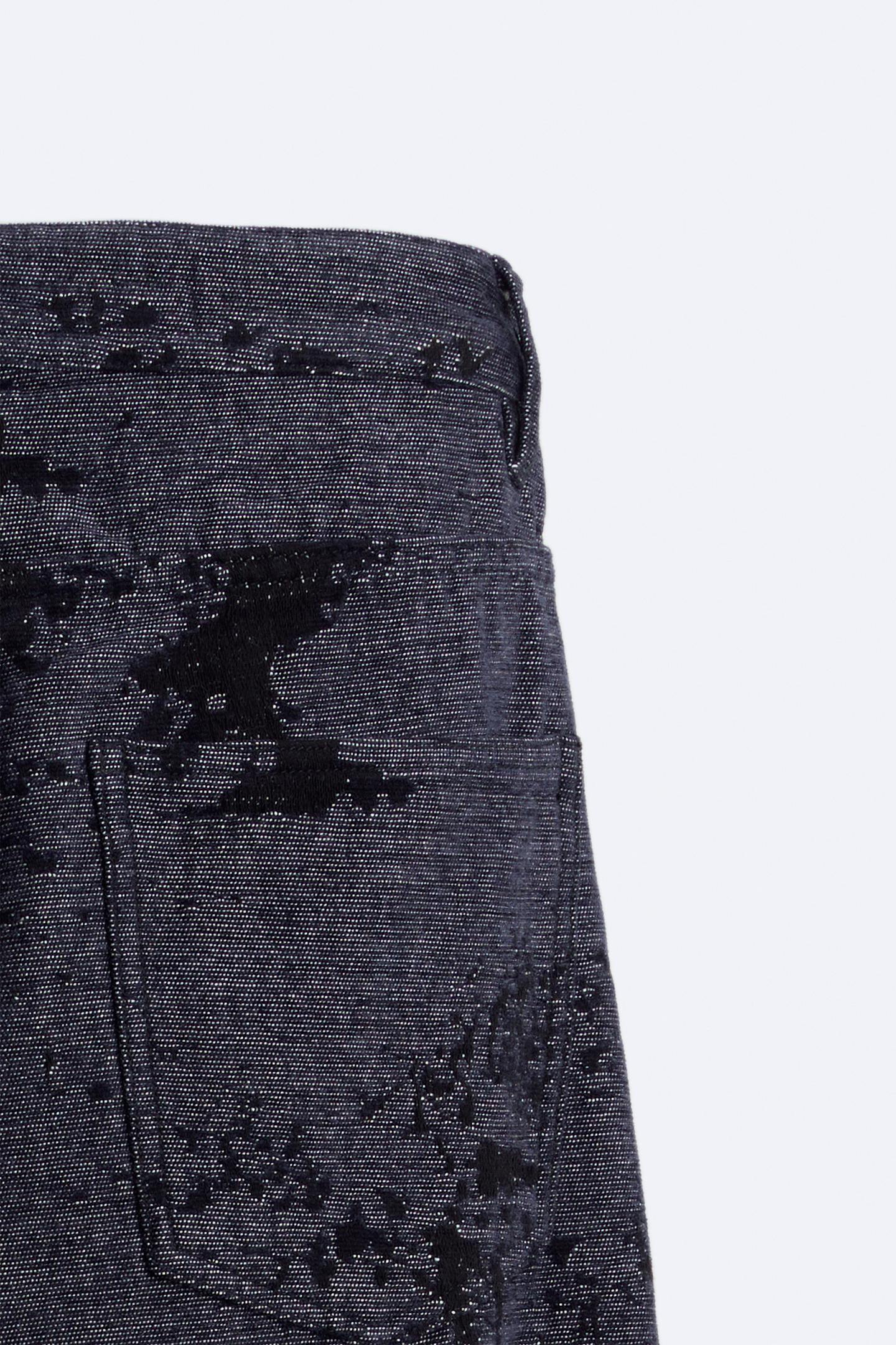 zara アブストラクト柄パンツ