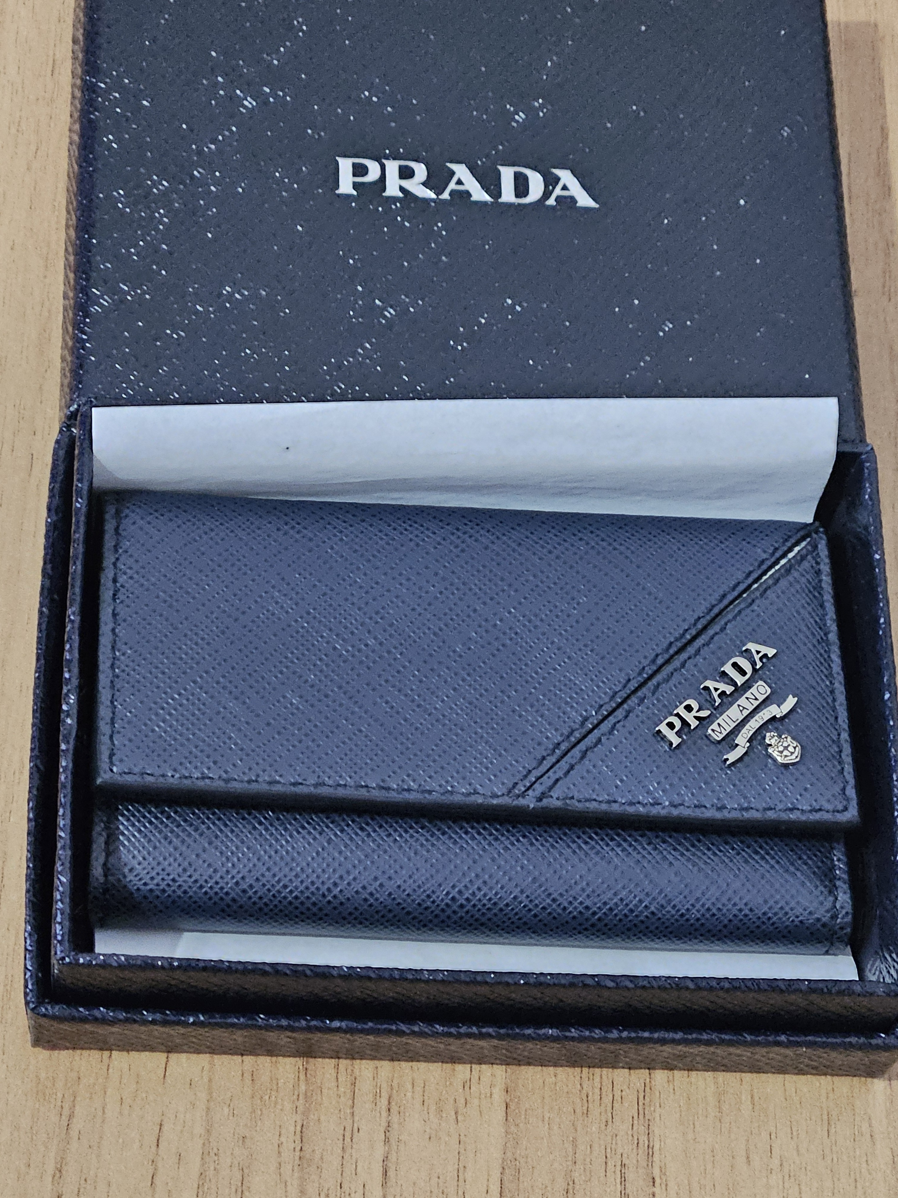 PRADAメンズ♪レザーキーケース6連♪ブルー/ネイビー PRADAメンズ♪レザーキーケース6連♪ブルー/ネイビー (PRADA