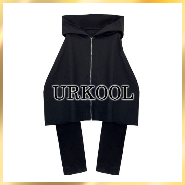 国内発送/関税込☆URKOOL☆ロングスリーブ ケープ パーカー☆