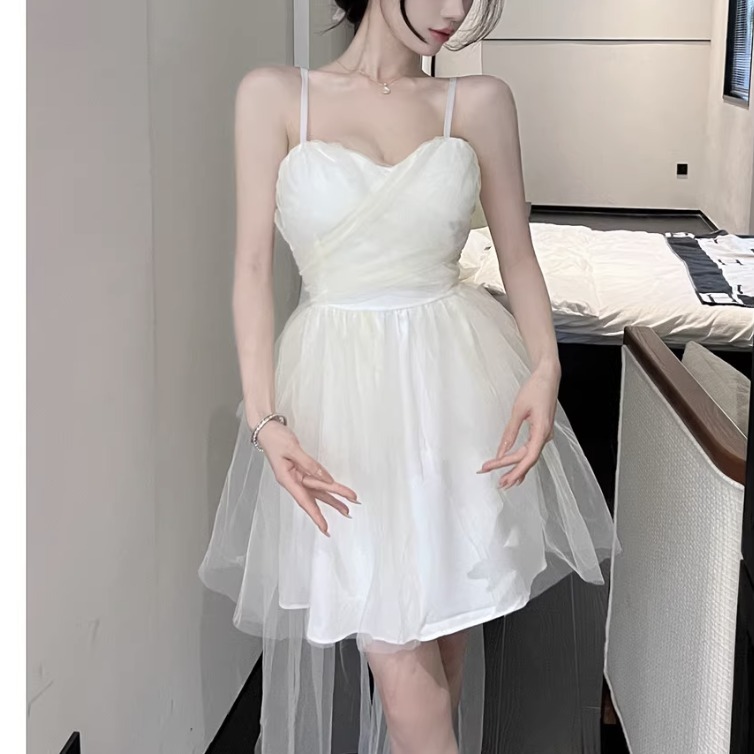 ドレス ショート丈 無地 上品 エレガント パーティー 結婚式