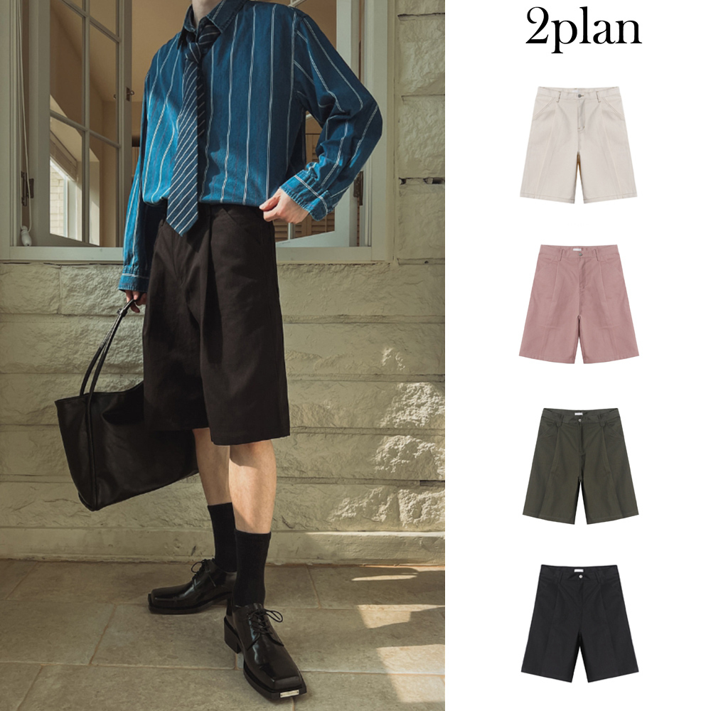 【2plan】Sandy Bermuda half pants