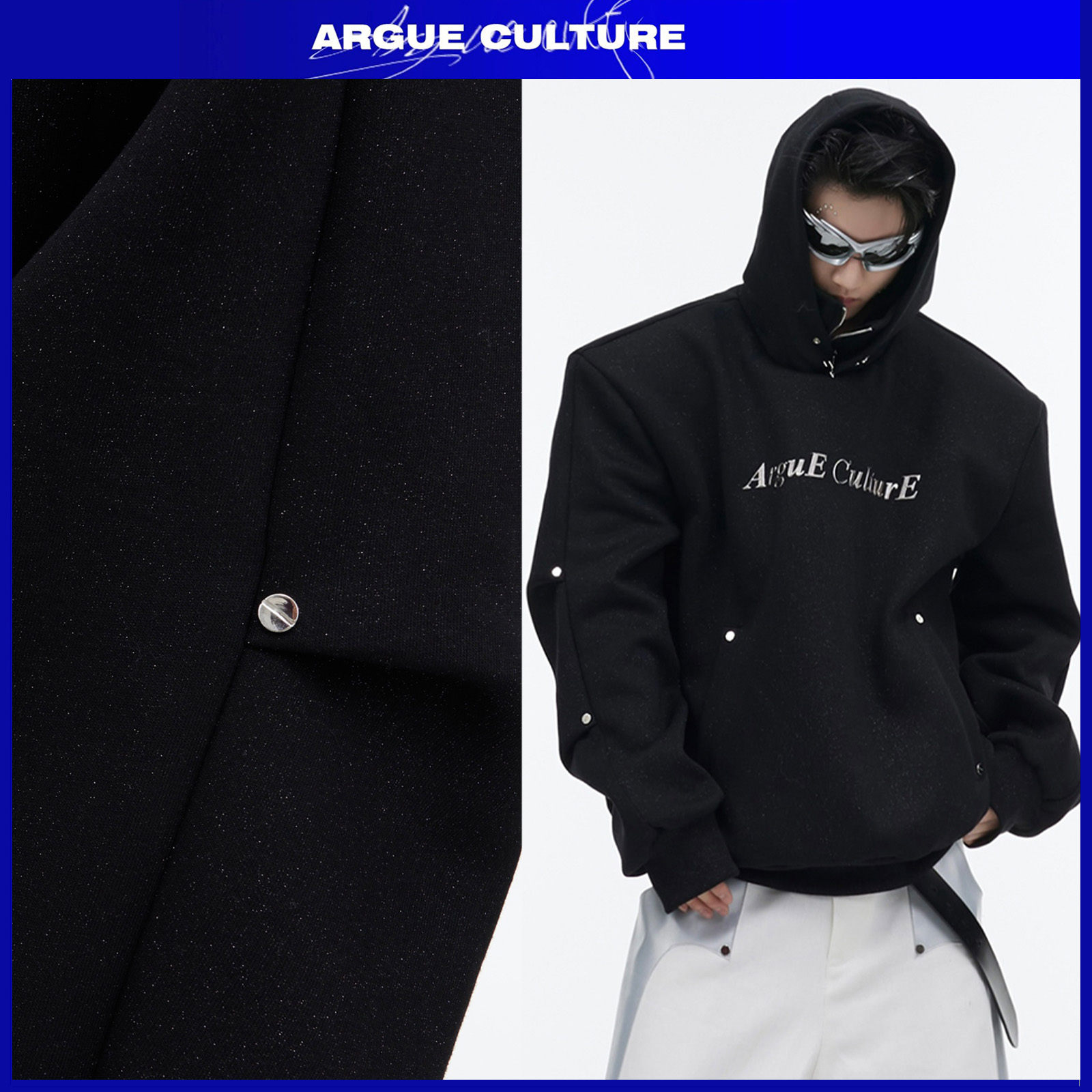 Argue Culture パーカー フーディ メンズ ゆったり 春服 0995