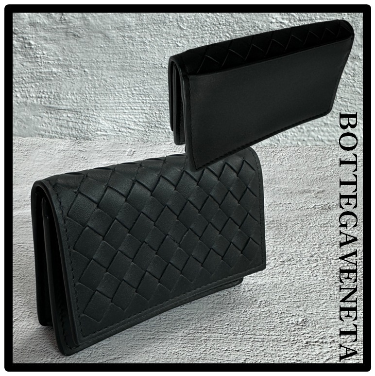 ★関税込★BOTTEGAVENETA★イントレチャート カードケース★BK