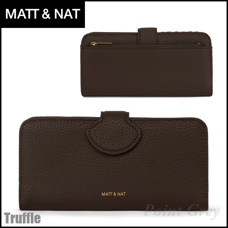 【MATT & NAT】ヴィーガンレザー・折りたたみ・スリム長財布 MATT & NAT】ヴィーガンレザー・折りたたみ・スリム長財布