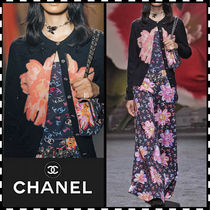 CHANEL 24春夏 LOOK66/67 パンツ フラワー/ロゴ ブラック 直営店 CHANEL 24春夏 LOOK66/67 パンツ フラワー/ロゴ ブラック 直営店